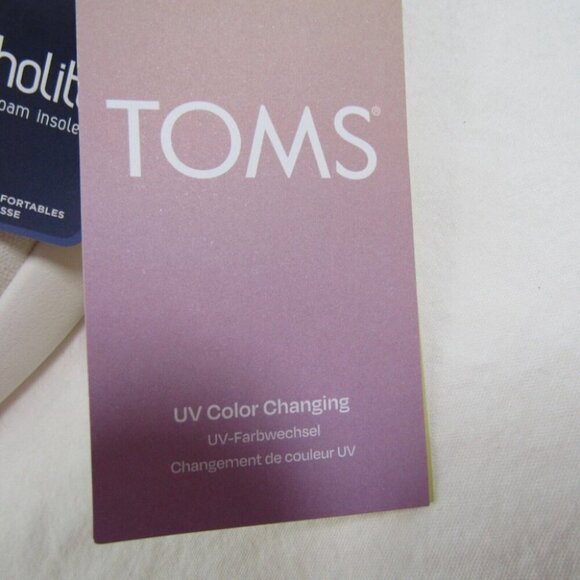 Toms Alpargata Mallow Misty Blue Color Changing Twill Shoes Womens Size 8.5 New - Picture 11 of 13